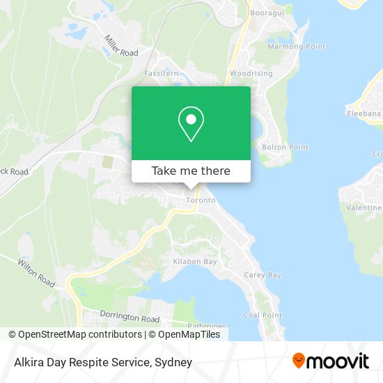 Alkira Day Respite Service map