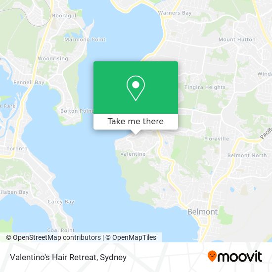 Valentino's Hair Retreat map