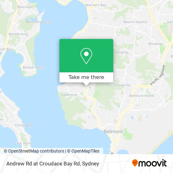 Andrew Rd at Croudace Bay Rd map
