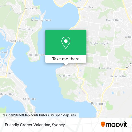 Mapa Friendly Grocer Valentine