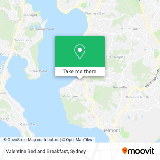 Valentine Bed and Breakfast map