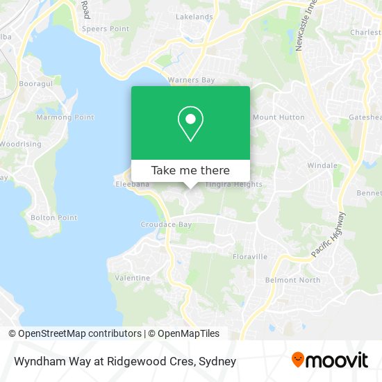 Wyndham Way at Ridgewood Cres map