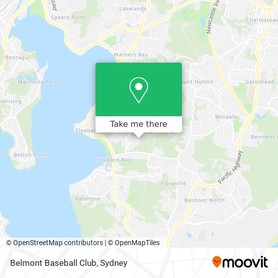 Mapa Belmont Baseball Club