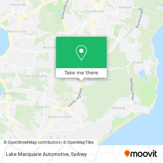 Lake Macquarie Automotive map