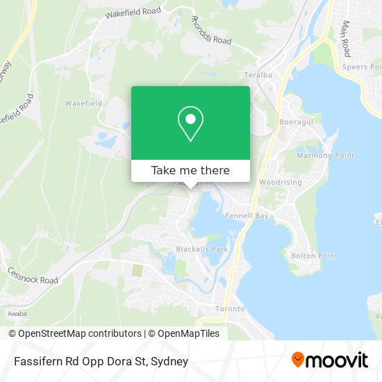 Mapa Fassifern Rd Opp Dora St