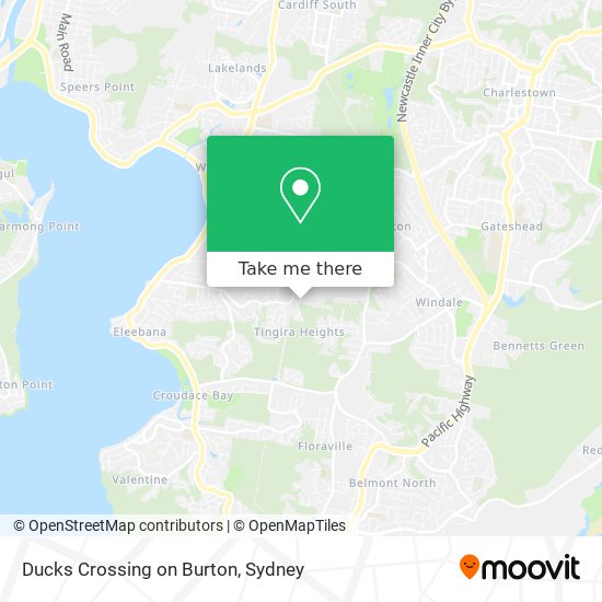 Ducks Crossing on Burton map