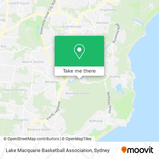 Lake Macquarie Basketball Association map