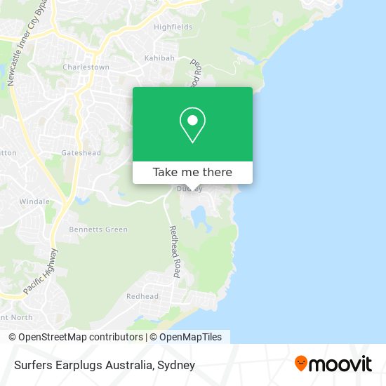 Mapa Surfers Earplugs Australia