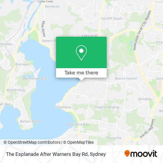 The Esplanade After Warners Bay Rd map