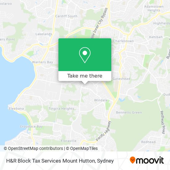 H&R Block Tax Services Mount Hutton map