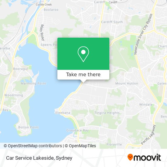 Mapa Car Service Lakeside