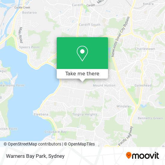 Mapa Warners Bay Park