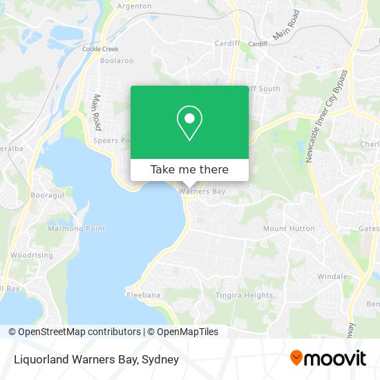 Liquorland Warners Bay map