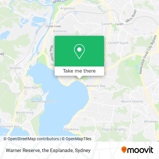 Warner Reserve, the Esplanade map