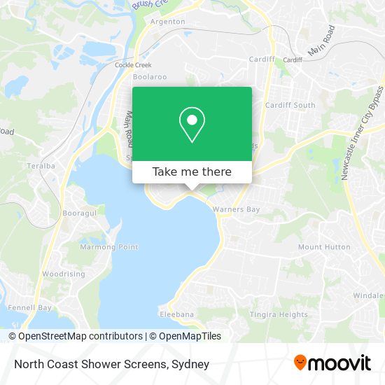 North Coast Shower Screens map