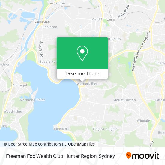 Freeman Fox Wealth Club Hunter Region map