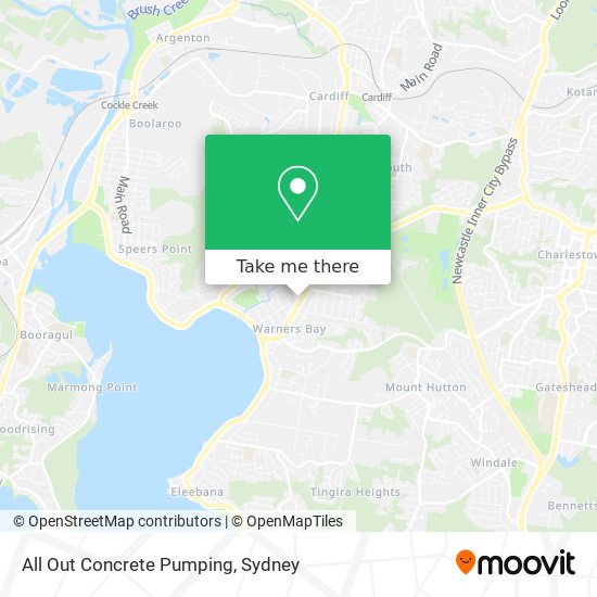 All Out Concrete Pumping map