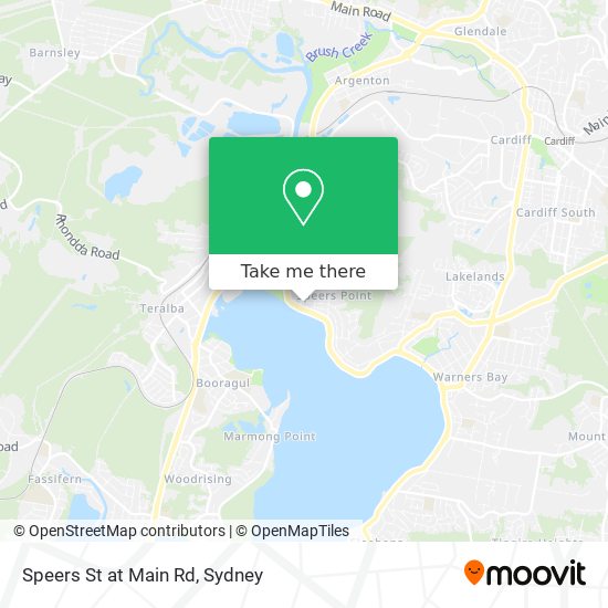 Speers St at Main Rd map