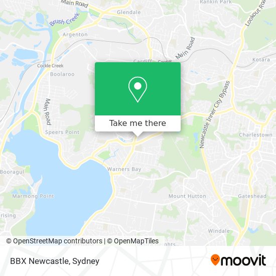 BBX Newcastle map