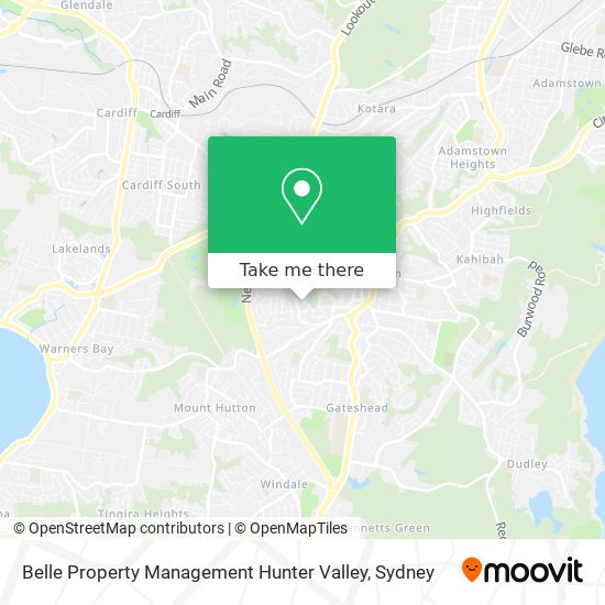 Belle Property Management Hunter Valley map