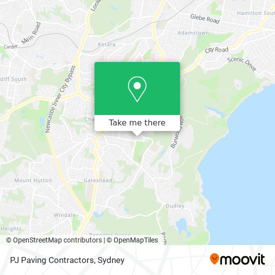 PJ Paving Contractors map