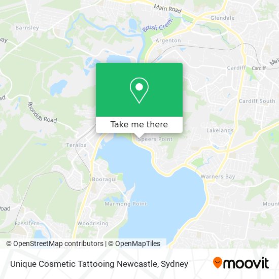 Unique Cosmetic Tattooing Newcastle map