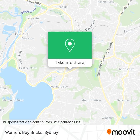 Warners Bay Bricks map