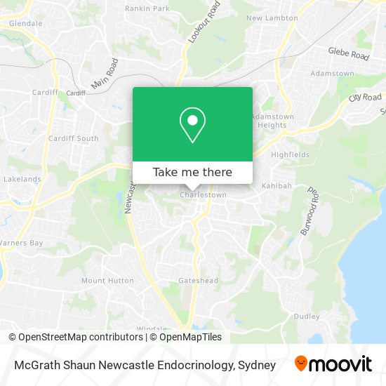 Mapa McGrath Shaun Newcastle Endocrinology