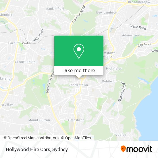 Hollywood Hire Cars map