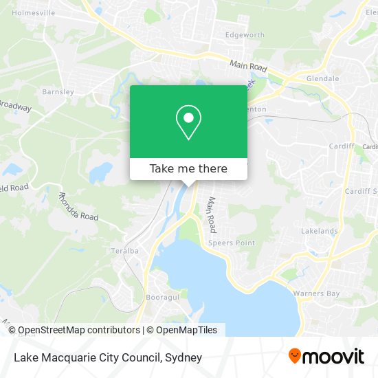 Lake Macquarie City Council map