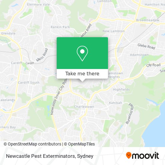 Mapa Newcastle Pest Exterminators