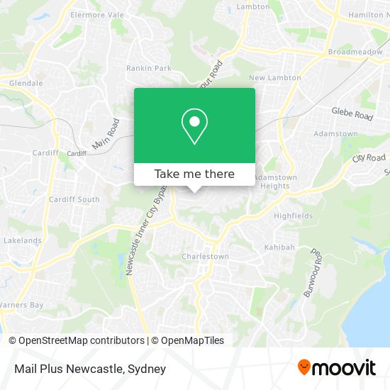 Mail Plus Newcastle map