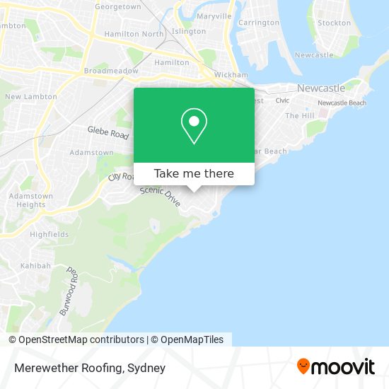 Merewether Roofing map