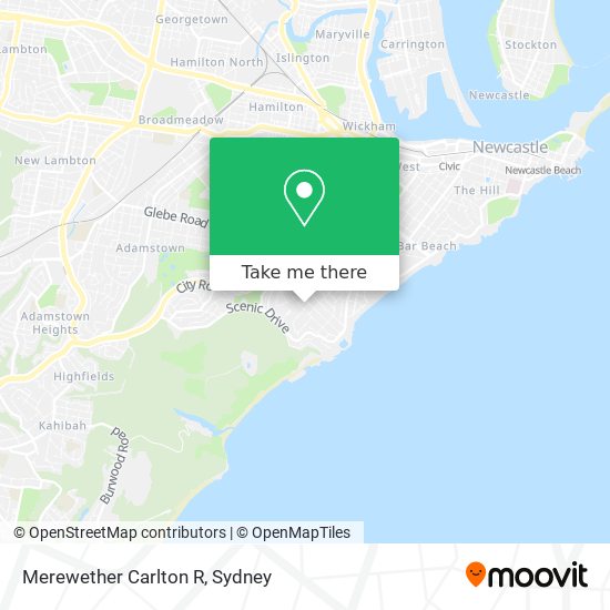 Merewether Carlton R map