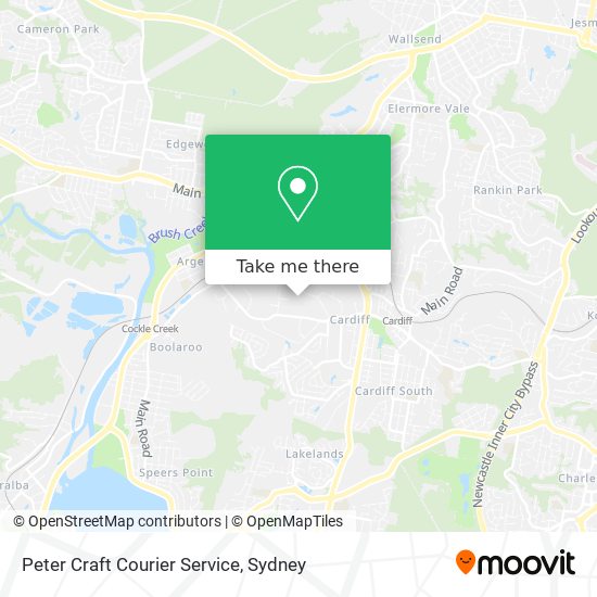 Peter Craft Courier Service map