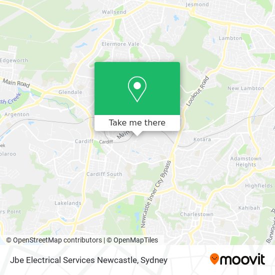 Mapa Jbe Electrical Services Newcastle