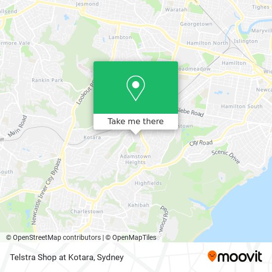 Mapa Telstra Shop at Kotara