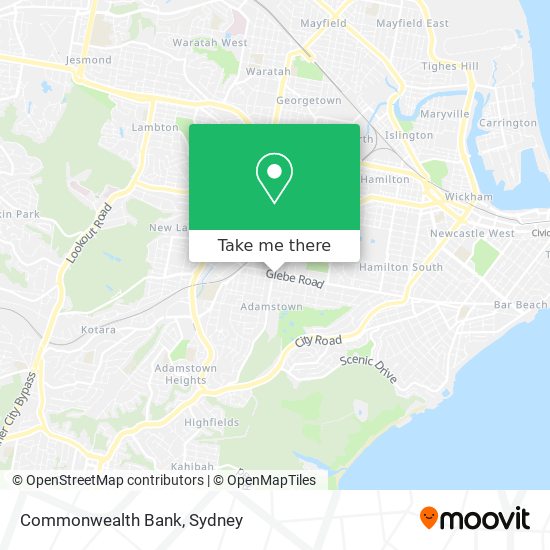 Mapa Commonwealth Bank