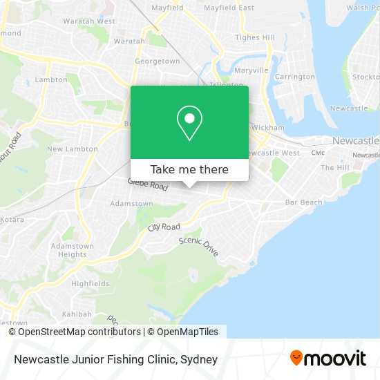 Newcastle Junior Fishing Clinic map