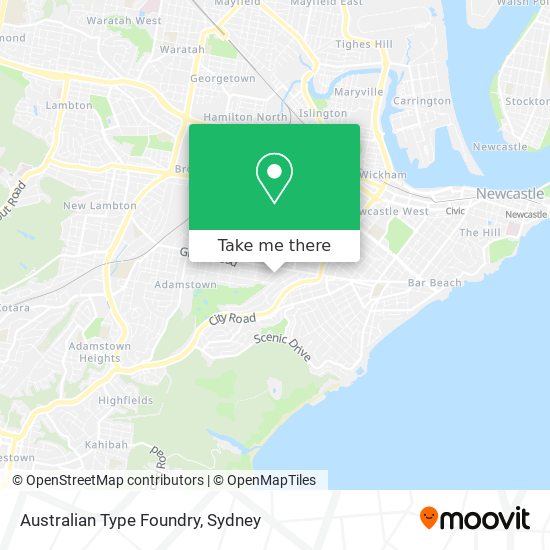 Australian Type Foundry map