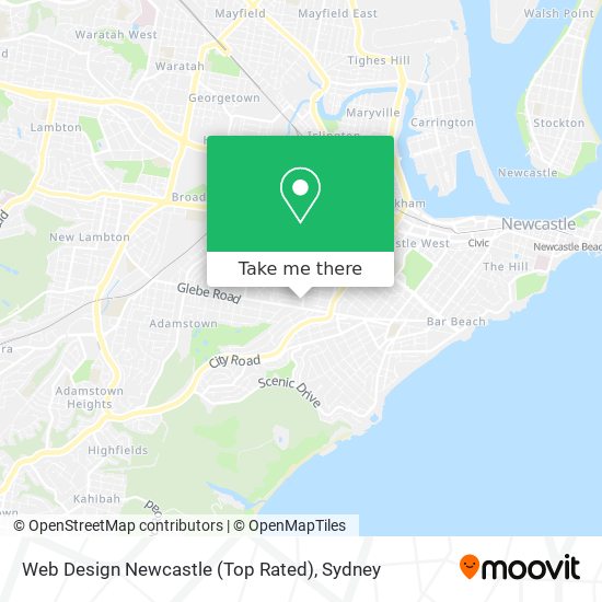 Mapa Web Design Newcastle (Top Rated)