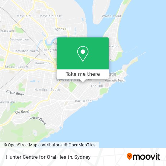 Hunter Centre for Oral Health map