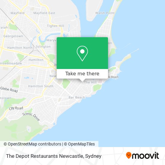 The Depot Restaurants Newcastle map
