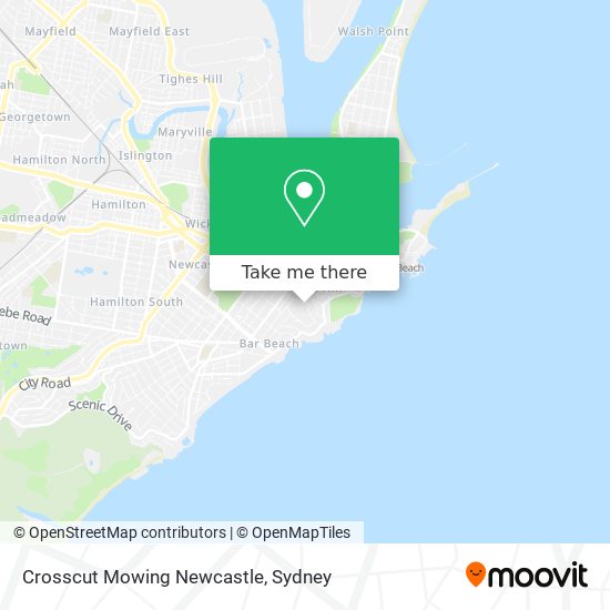 Crosscut Mowing Newcastle map