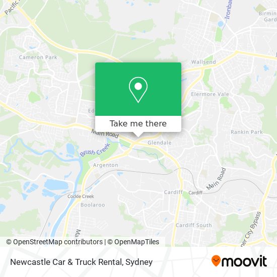 Newcastle Car & Truck Rental map