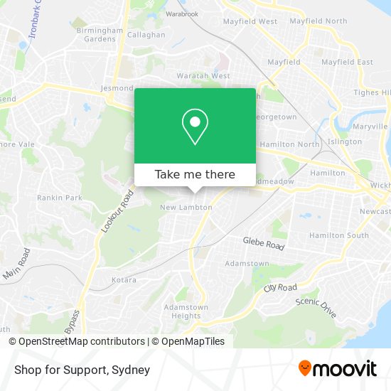 Shop for Support map