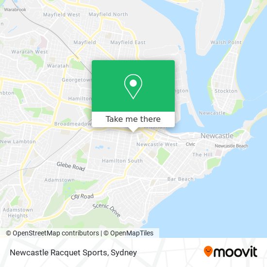 Newcastle Racquet Sports map