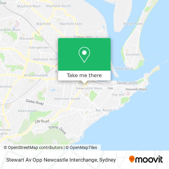 Mapa Stewart Av Opp Newcastle Interchange