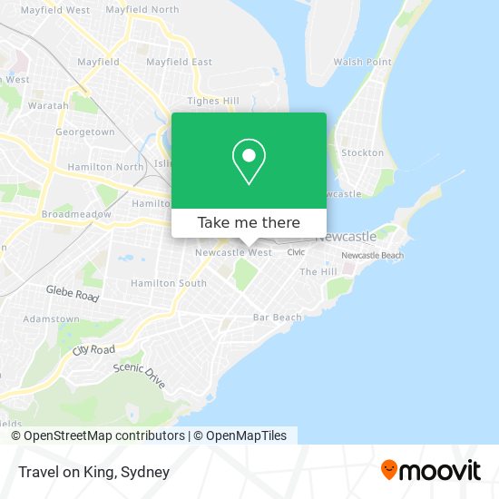 Travel on King map