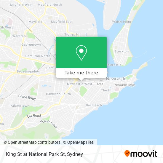 Mapa King St at National Park St